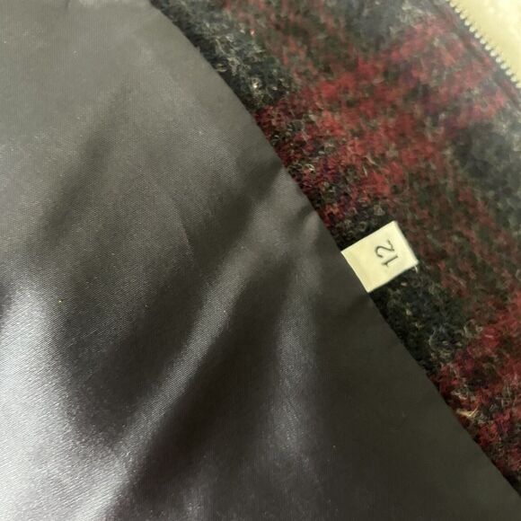 Character Suburban Wear Women’s 12 Wool Color Block Zip Blazer Plaid Blue - Picture 7 of 11